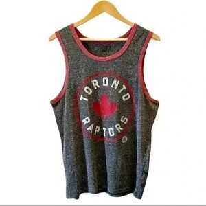NBA Toronto Raptors Men’s Tank Top Basketball Grey Red White Size Large